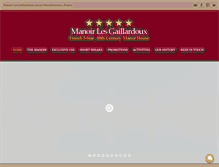 Tablet Screenshot of manoirlesgaillardoux.com